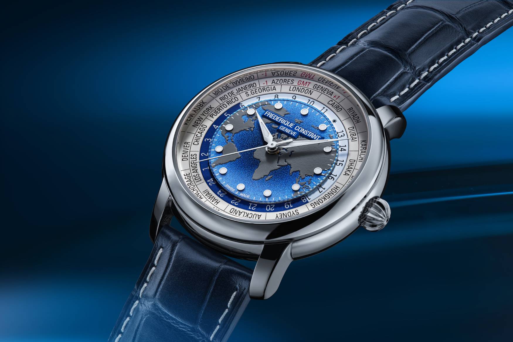 Frederique Constant Classic Worldtimer Manufacture angle