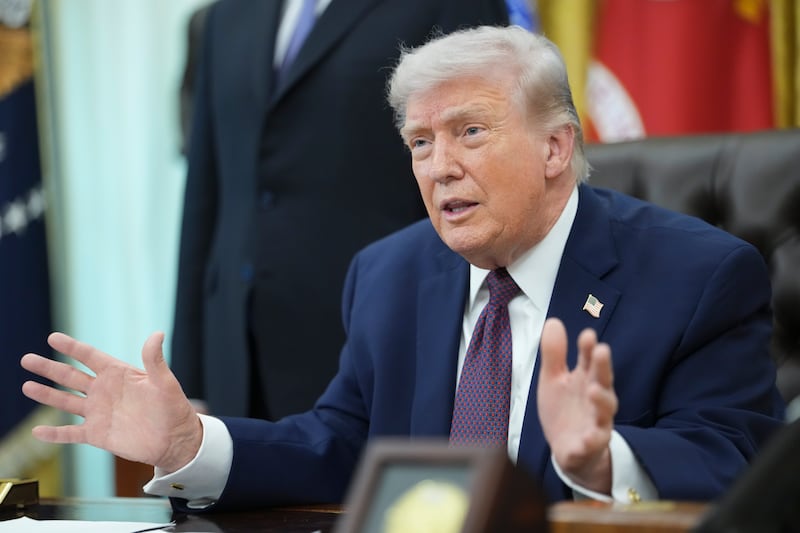 Donald Trump said he was 'not at all' concerned about committing possible war crimes. Photograph: Doug Mills/The New York Times