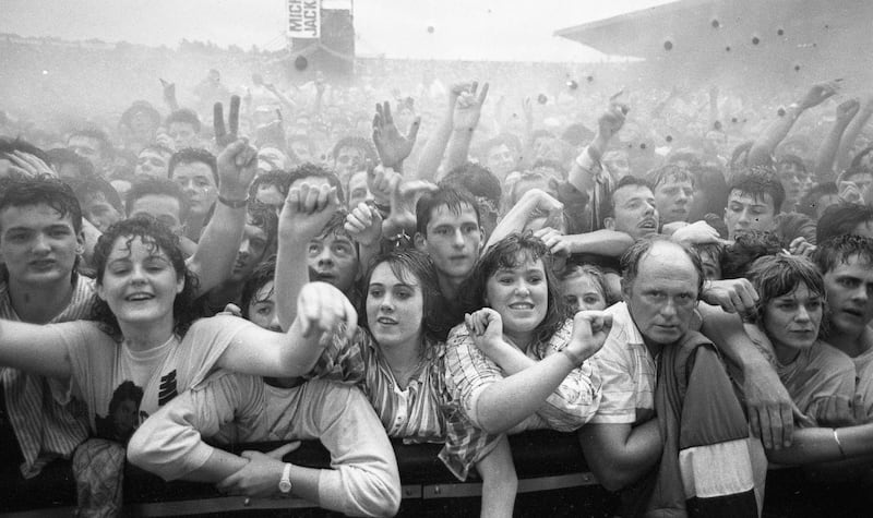 Páirc Uí Chaoimh: Michael Jackson fans at the Cork stadium in July 1988. Photograph: INM/NLI/Getty
