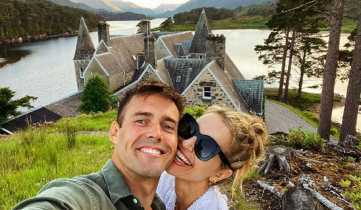 Spencer Matthews and Vogue Williams at Glen Affric Estate. Pic: Spencer Matthews/Instagram