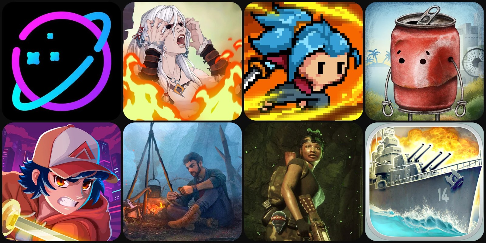 A collage of images of people and characters
