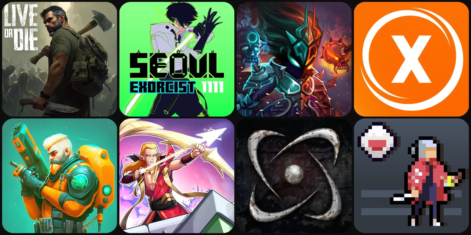 A collage of images of characters