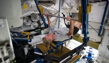 Astronauts exercise to prevent loss of bone density and muscle while in space.