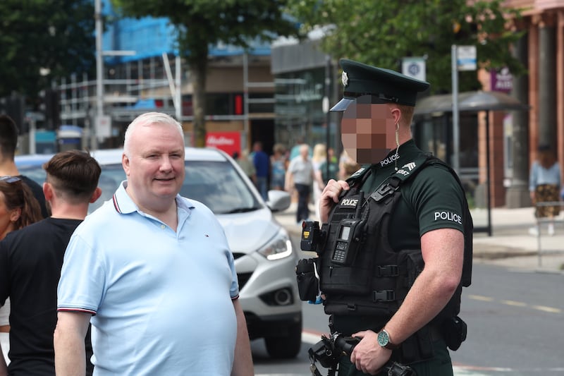 Stephen Nolan in Belfast City Centre