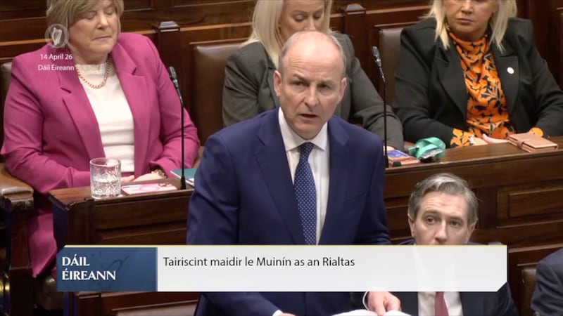 Taoiseach Micheál Martin speaking in the Dáil on Tuesday.