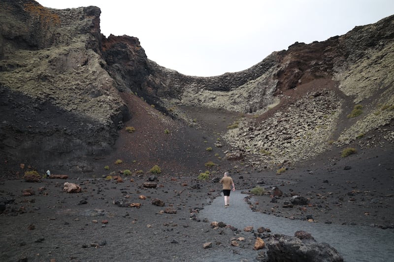 The volcanic landscape of Lanzarote