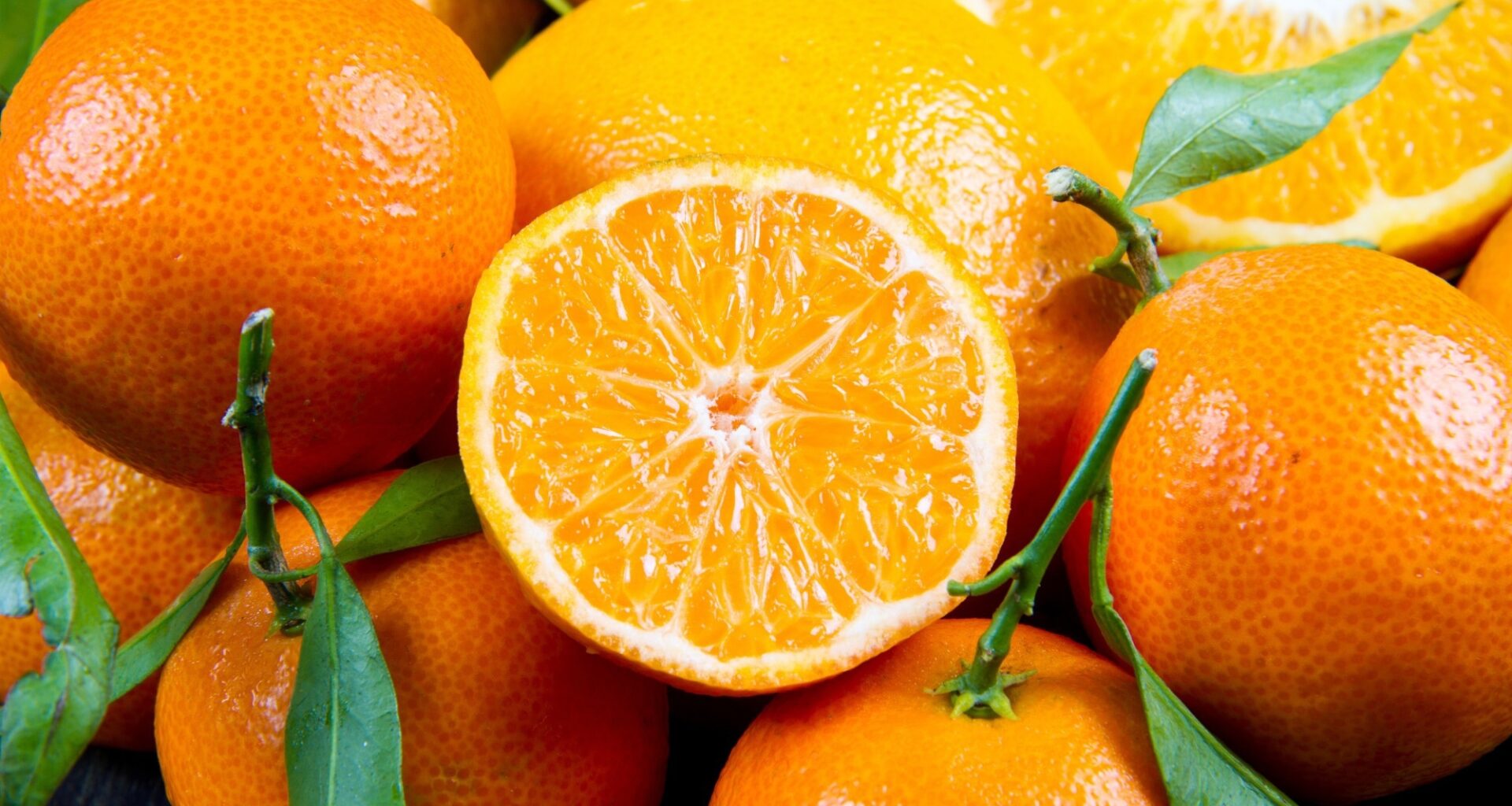 background bunch of fresh tangerines oranges