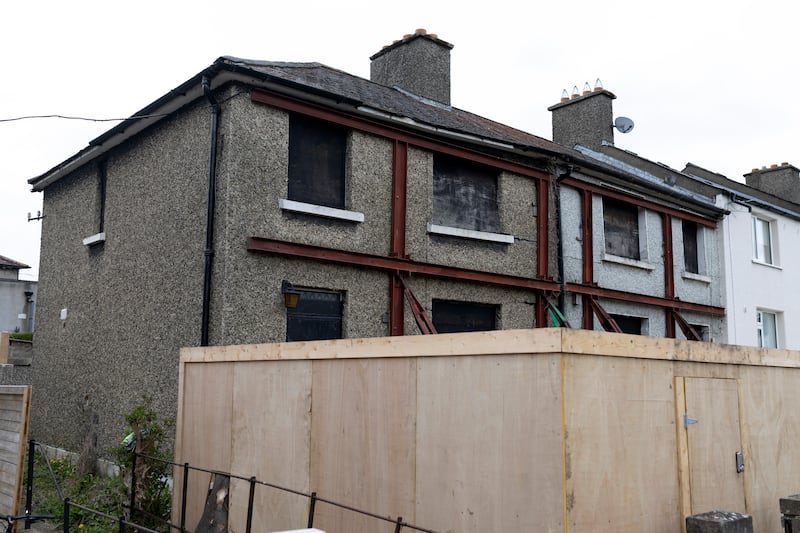 Two derelict houses at 8 and 10 Ferguson Rd in Drumcondra. Photograph: Chris Maddaloni/The Irish Times 