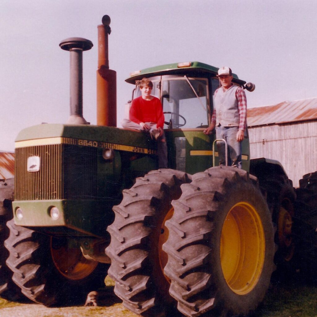 Canadian Jeremy Hansen Posted This Photo Of Himself And A Family Member On A John Deere 8640 Tractor And Said There Is A Strong Connection Between Agriculture And Space Travel. Their Family Farm Was In Southern Ontario, West Of Niagara Falls. Photo: Jeremy Hansen/Facebook