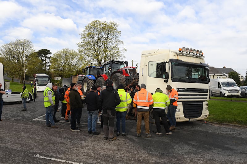 Numbers of protesters outside the refinery grew to more than 60 on April 9th. Photograph: Michael Mac Sweeney/Provision