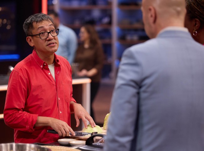 MASTERCHEF: GLOBAL GAUNTLET: L-R: Auditioner and Judge Joe Bastianich. MASTERCHEF: GLOBAL GAUNTLET Auditions Day 2 (Asia-Pacific) airs Wednesday, April 22 (8:00-9:00 PM ET/PT) on FOX. CR: Geoff George /FOX. ©2026 FOX Media LLC.