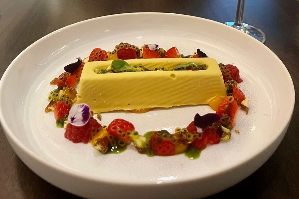 Mango malai kulfi with berries at Jaipur in Dalkey. Photo: Lucinda O’Sullivan