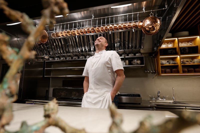 Damien Grey in his kitchen at Liath. Photograph: Nick Bradshaw