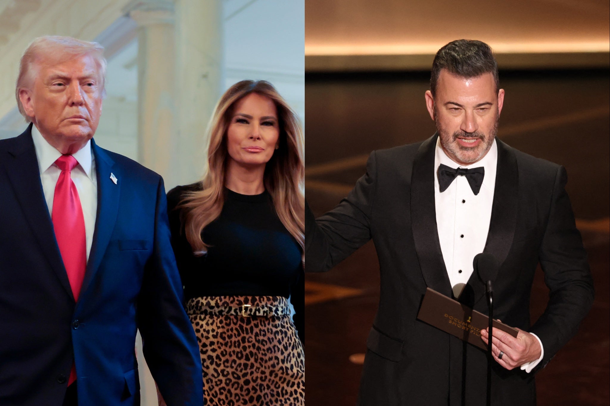 Donald Trump has echoed Melania Trump's call for ABC to 'take a stand' against Jimmy Kimmel over his 'widow' joke