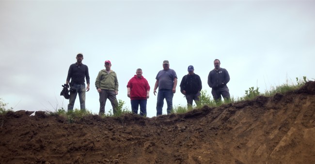 (L-R): Lucy Studey McKiddy and dig team in My Killer Father: The Green Hollow Murders, episode 3, season 1, streaming on Paramount+, 2026. Photo Credit: This Is Just A Test LLC/Paramount+.