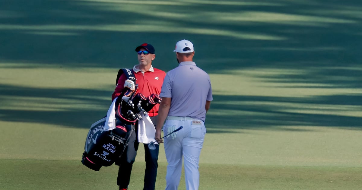 Sergio García warned after breaking club in Masters meltdown before carrying Jon Rahm’s bag – The Irish Times