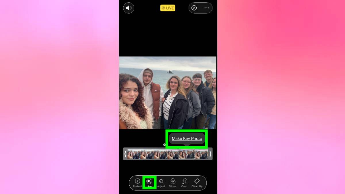 Make key photo in Live Photos on iPhone