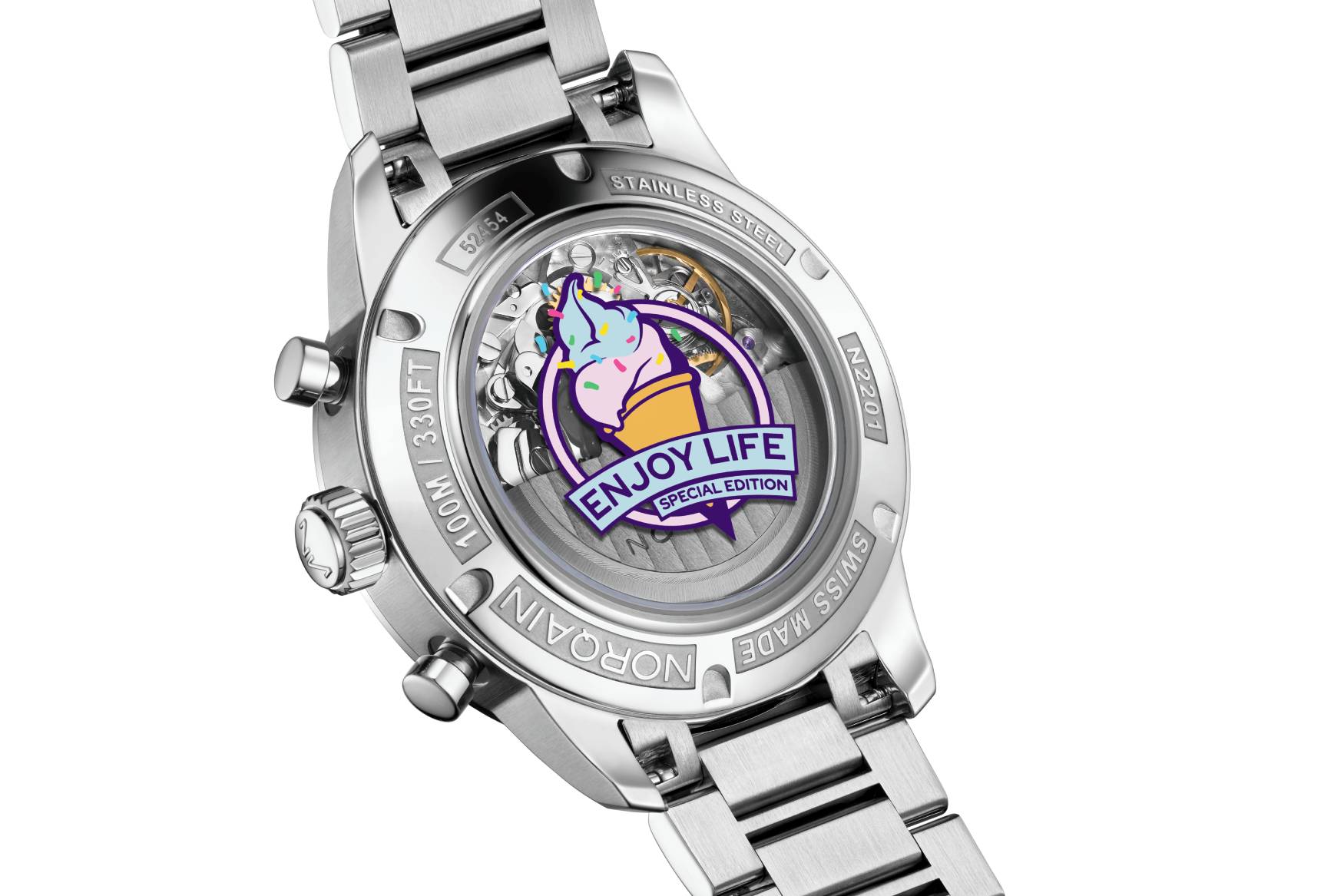 NORQAIN Freedom Chrono Sprinkles Ambient Caseback