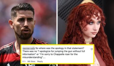 Jorginho Walks Back Chappell Roan Criticism, Jameela Jamil Reacts