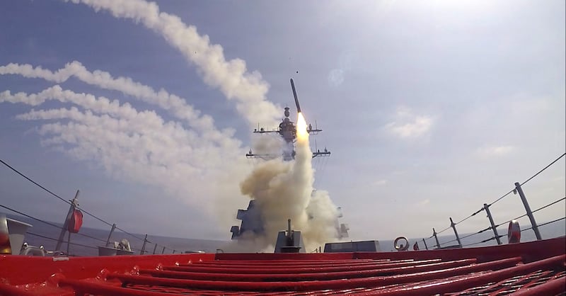 The US military has fired off more than 1,000 Tomahawk cruise missiles, roughly 10 times the number it currently buys each year. Photograph: US Navy via Getty Images
