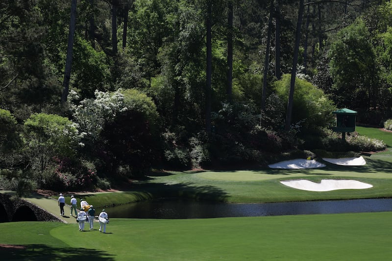 The 12th hole green at Augusta National. Photograph: Maddie Meyer/Getty