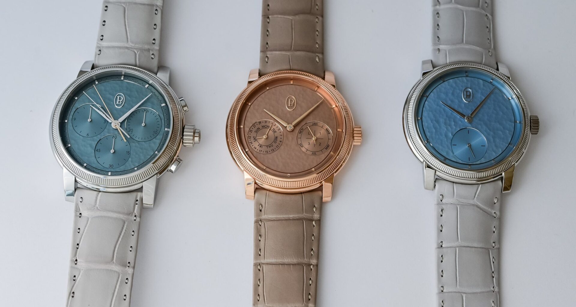 The Parmigiani Fleurier Toric 30th-Anniversary Trilogy, with Hand-Hammered Dials