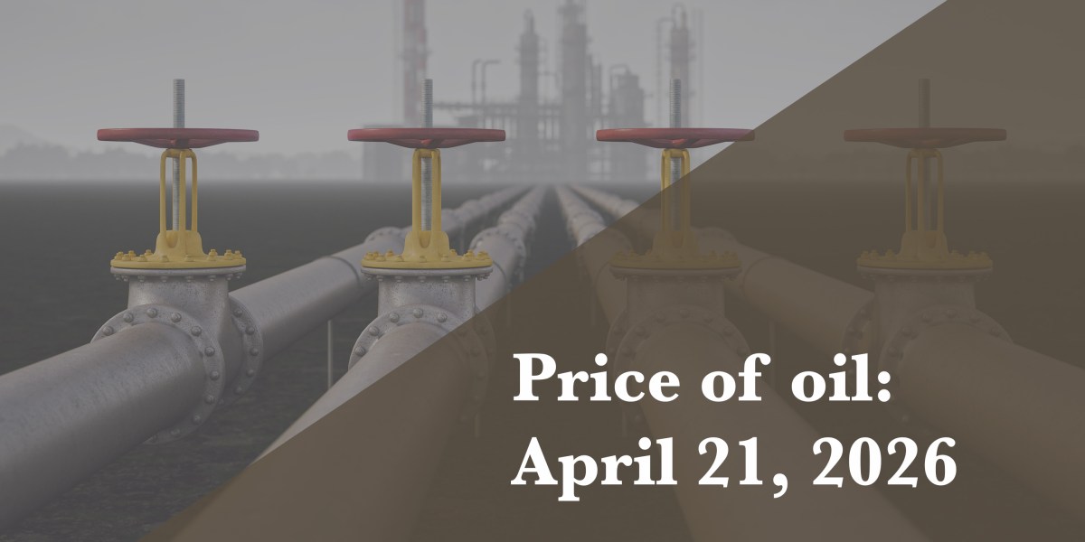 Current price of oil as of April 21, 2026