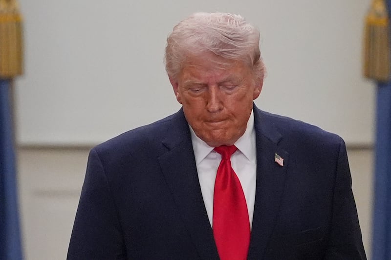 US president Donald Trump said negotiations with Iran would not be affected by the incident. Photraph: Alex Brandon/AP