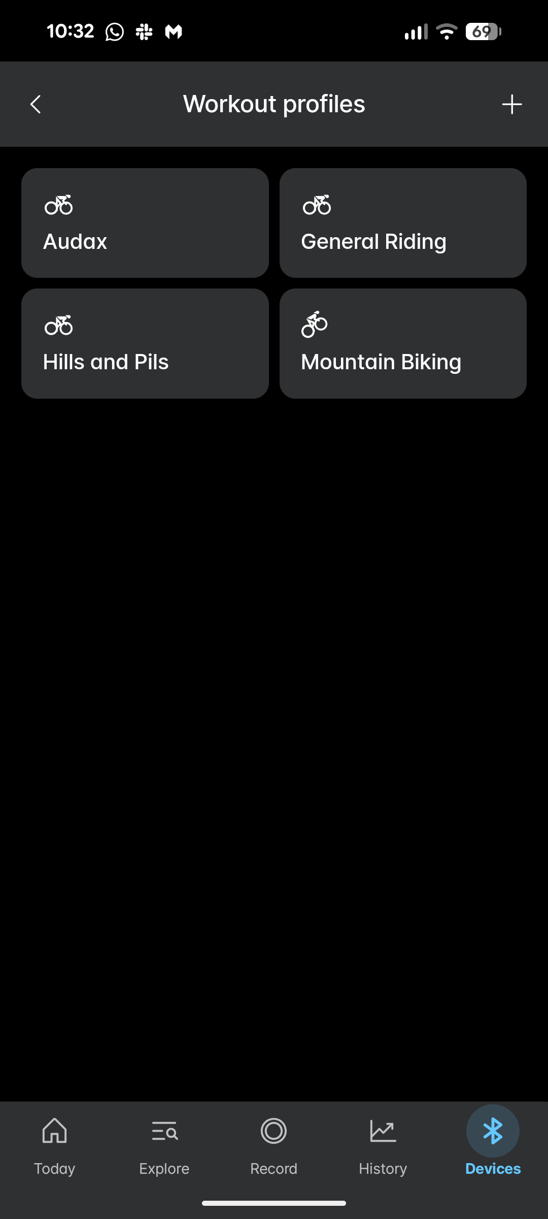 Screenshot of a sports app