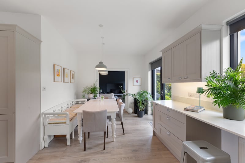 Dining area into family room