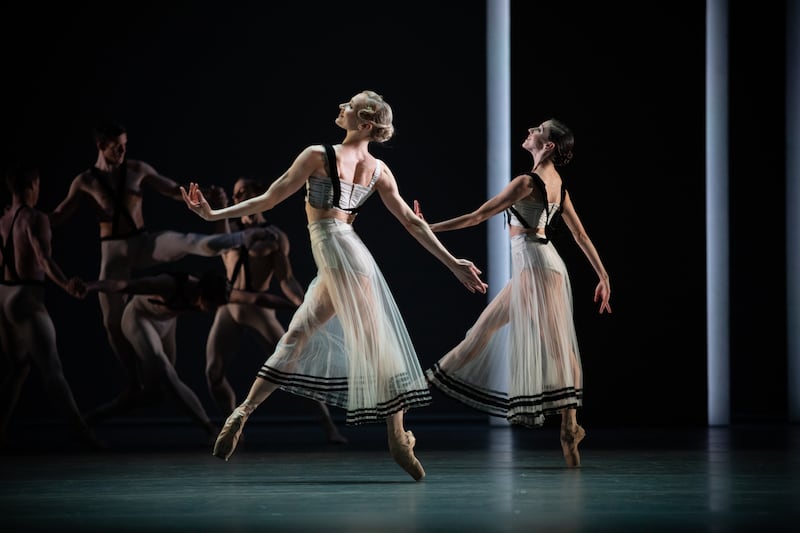 Melissa Hamilton performing in the Royal Ballet production of Corybantic Games, choreographed by Christopher Wheeldon