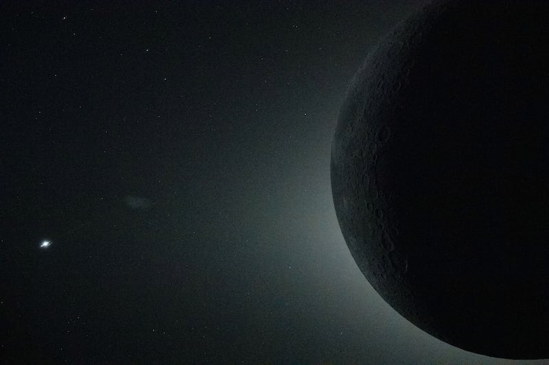 Another view of the  solar eclipse. Photograph: Nasa via The New York Times.