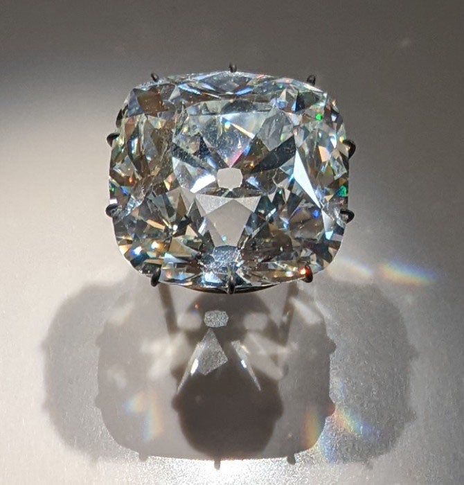 The Regent Diamond, formerly owned by the Pitt family and sold by Thomas Pitt, who used the proceeds to build his family's Boconnoc House estate