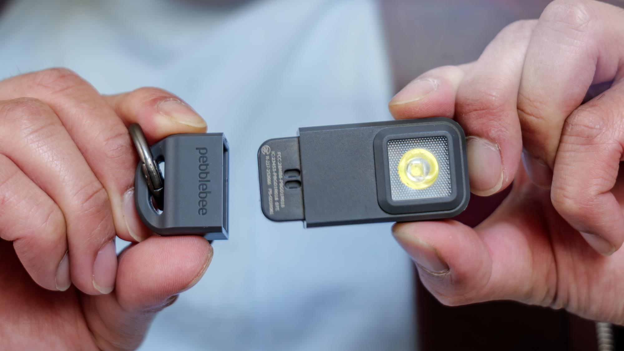 Pebblebee Halo pulled apart.