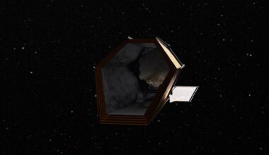 Artist's concept of the Habitable Worlds Observatory. Credit - NASA's Goddard Space Flight Center Conceptual Image Lab