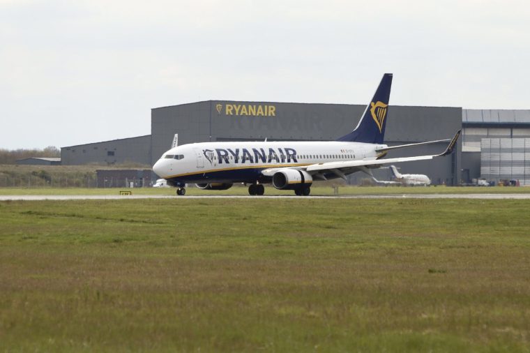 A Ryanair plane at Stanstead Airport in Essex. Jet fuel supplies could be disrupted in May and June if the war in Iran continues, Ryanair boss Michael O'Leary has said. Picture date: Wednesday April 1, 2026. PA Photo. Photo credit should read: Will Meakin-Durrant/PA Wire