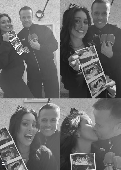 Lara Battigelli announces her baby news with husband Stephen Leddy. Pic: Instagram/Lara Battigelli