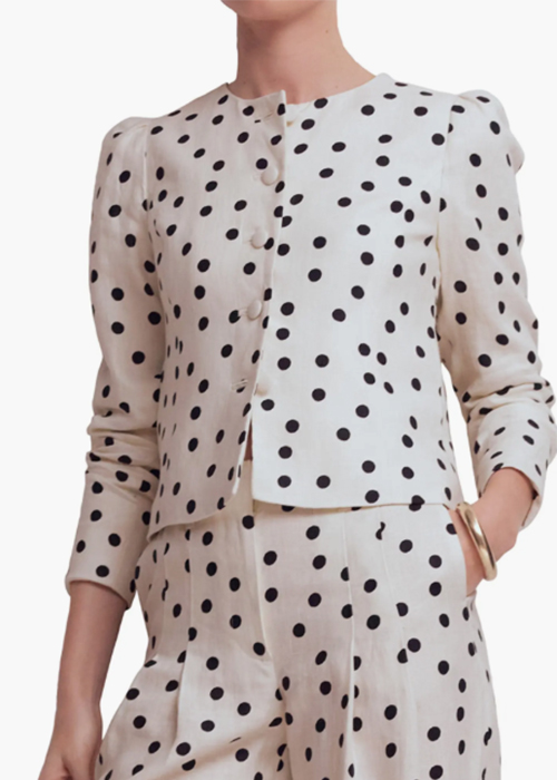 Clodagh McKenna polka dot suit