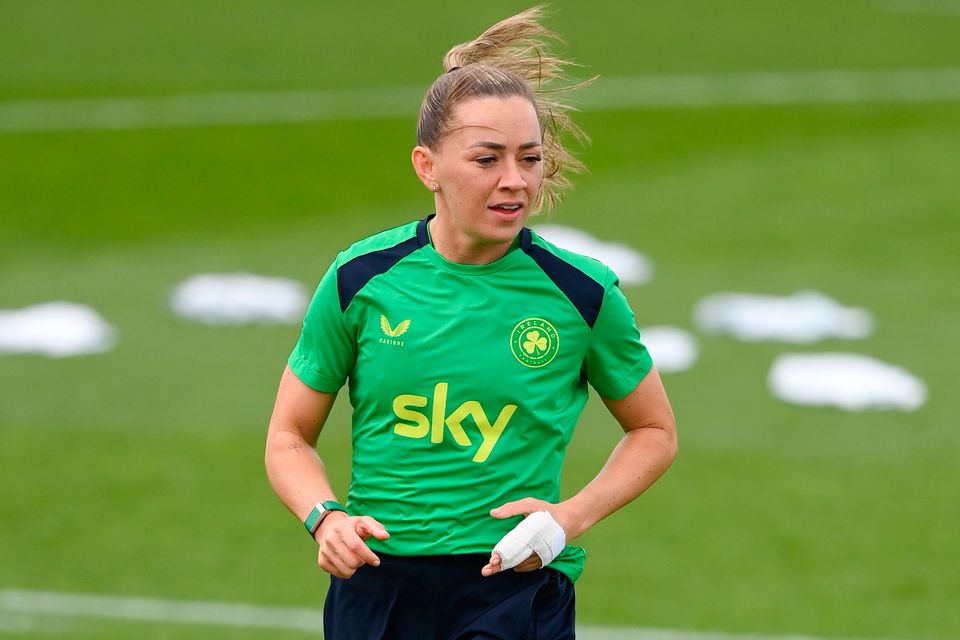 Katie McCabe during a training session