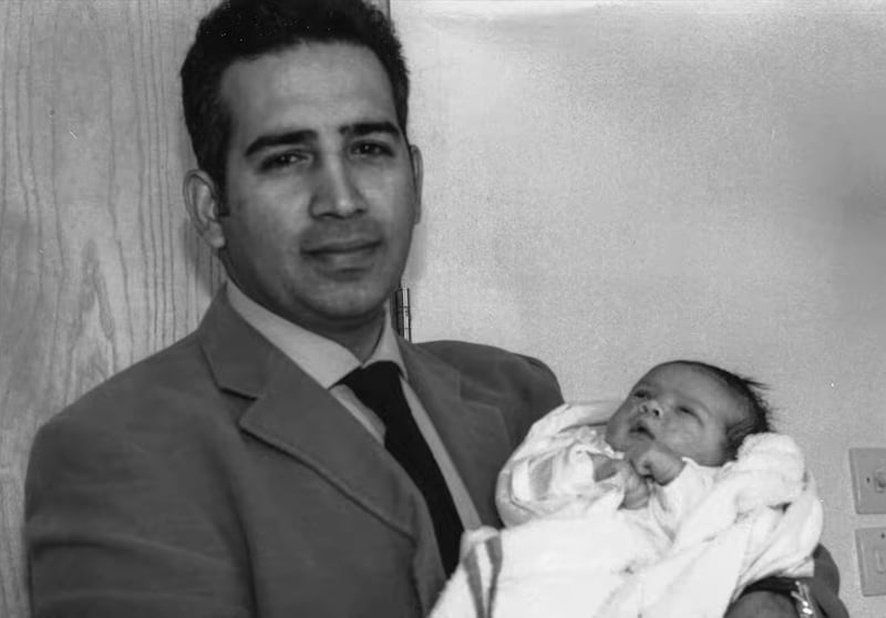 Grace O'Malley-Kumar with her father. Photograph: Nottingham Inquiry/Tapestry Pictures