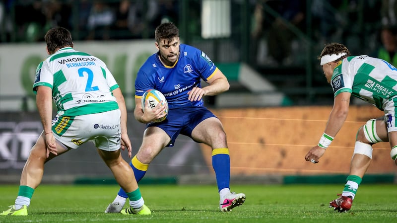 Leinster's Harry Byrne. Photograph: Roberto Bregani/Inpho