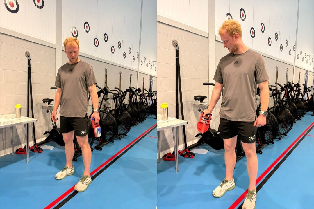 Get a grip: Still sweaty from the multistage fitness test minutes before, my next job was to tackle the dynamometer