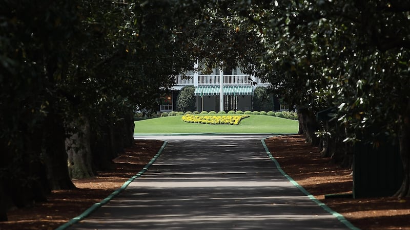Magnolia Lane and  the Augusta clubhouse. Photograph: Scott Halleran/Getty