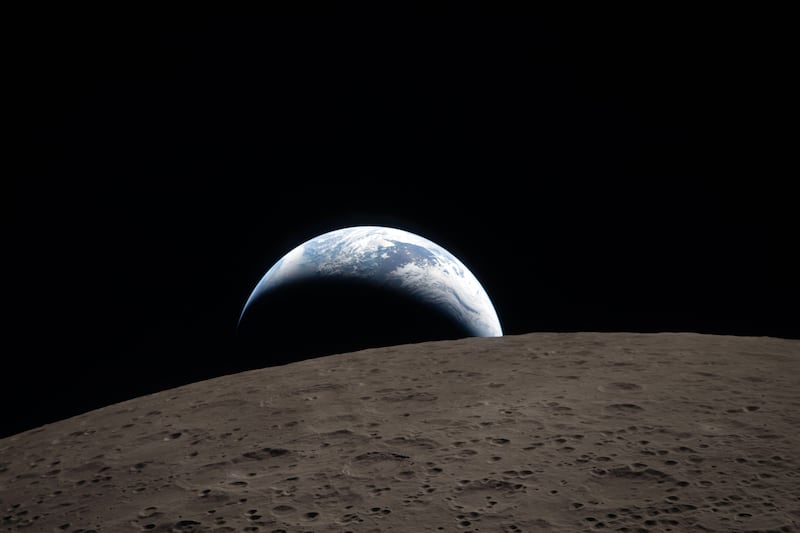 An "Earthset". Photograph: Nasa via The New York Times 