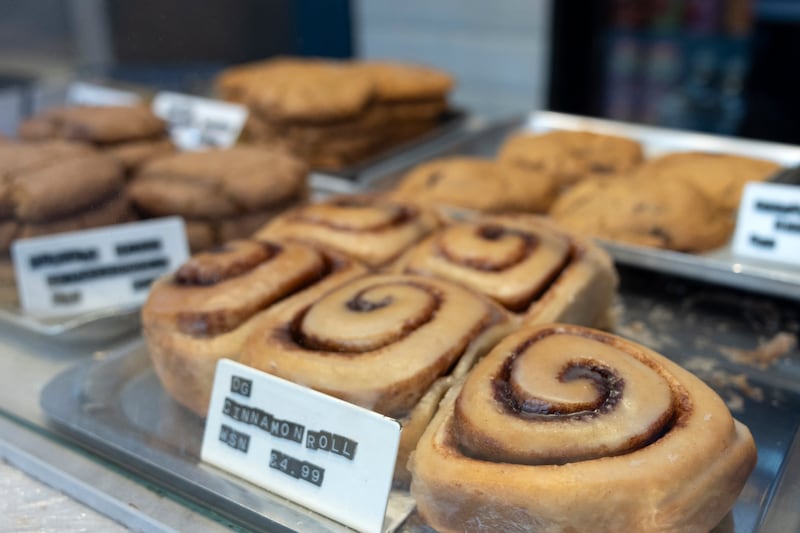 Cinnamon rolls on display at It's a Trap on Aungier Street, Dublin. Photograph: Chris Maddaloni