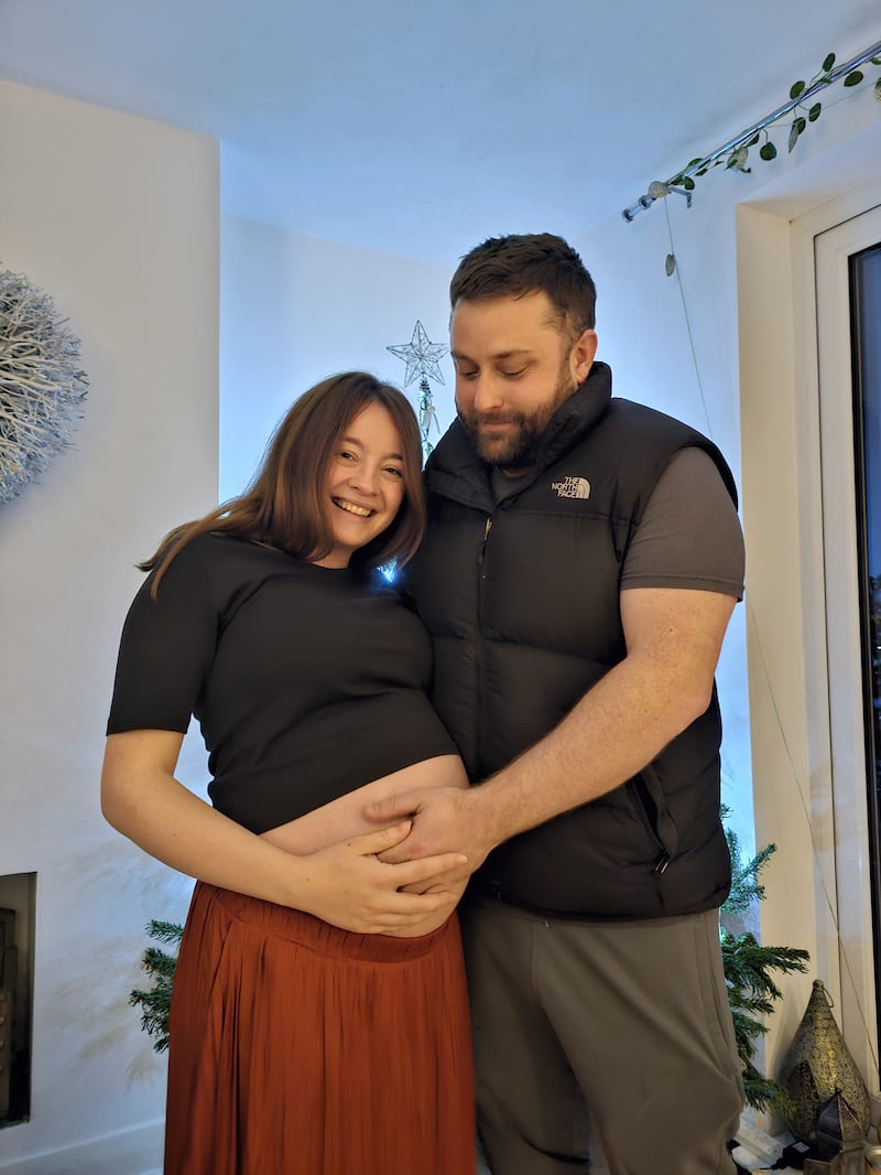 Maisie Ransom, with husband Keith, before the birth of their son Arthur