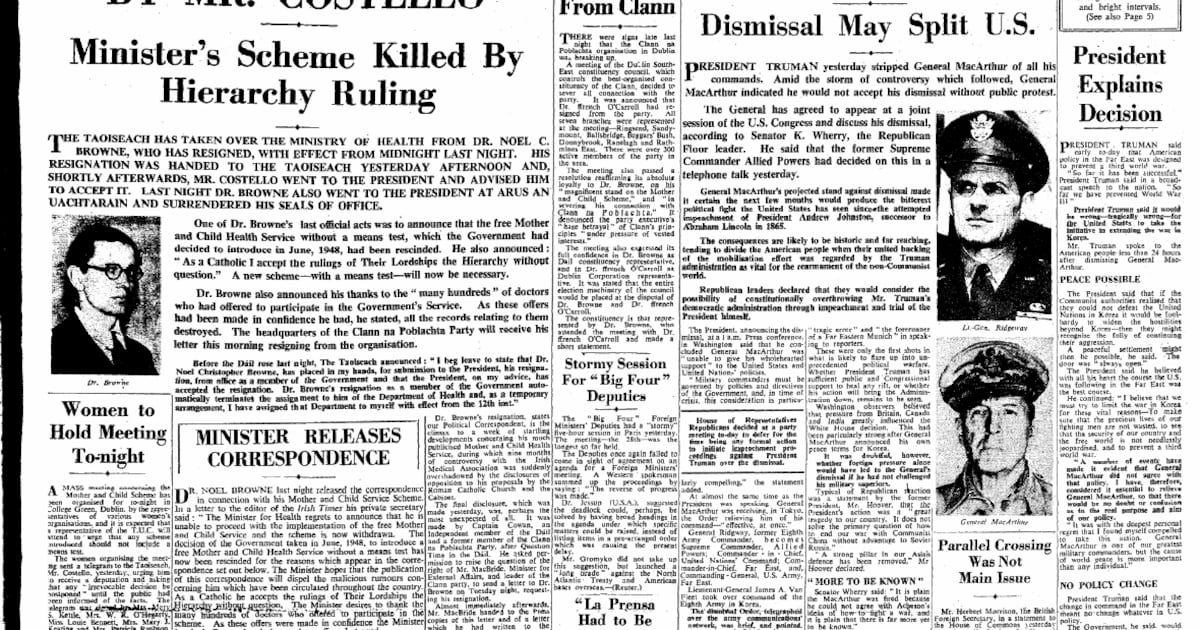 Why the failure of Noël Browne’s mother and child scheme still matters 75 years later – The Irish Times