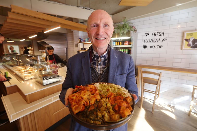 Manu Martin Davis of  Govinda's on Middle Abbey Street, Dublin.  Photograph: Alan Betson