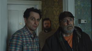 Matthew Rhys and Stephen Root in Widow's Bay