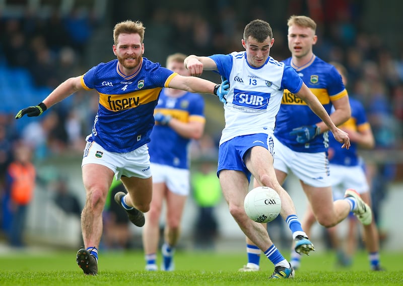 Waterford’s Stephen Curry and Tipperary’s Colm O’Shaughnessy in the 2024 Munster quarter-final at Fraher Field. Photograph: Ken Sutton/Inpho